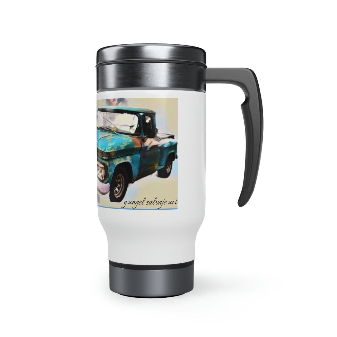1963 GMC Stainless Steel Travel Mug with Handle, 14oz