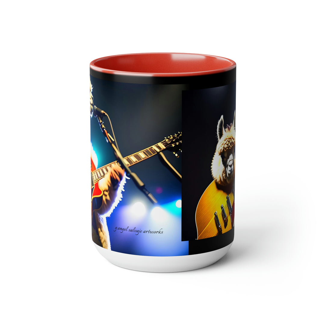 Alpaca'n Two-Tone Coffee Mugs, 15oz