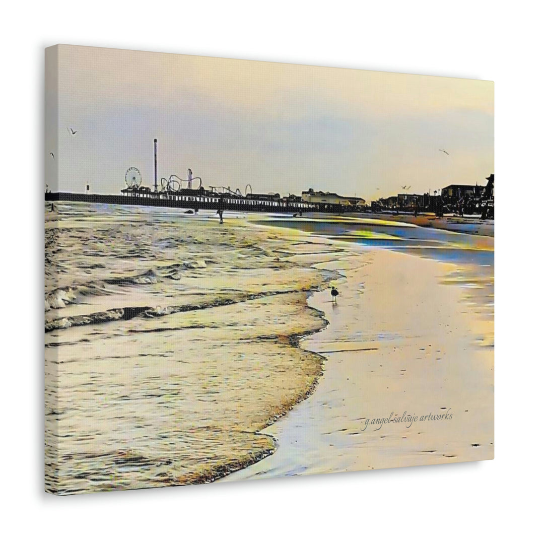 Galveston Strut Landscape Canvas Gallery Wraps