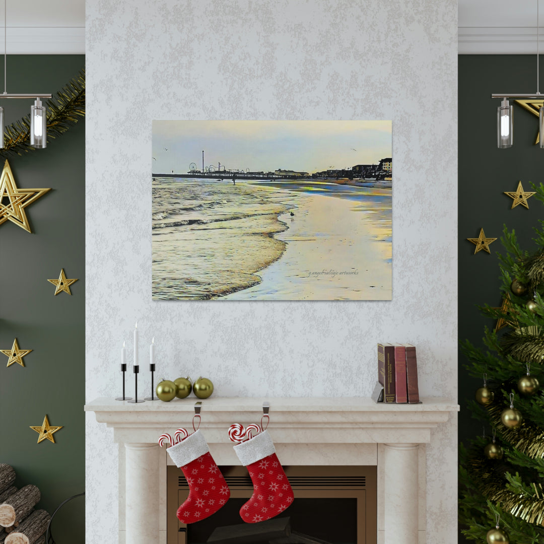 Galveston Strut Landscape Canvas Gallery Wraps