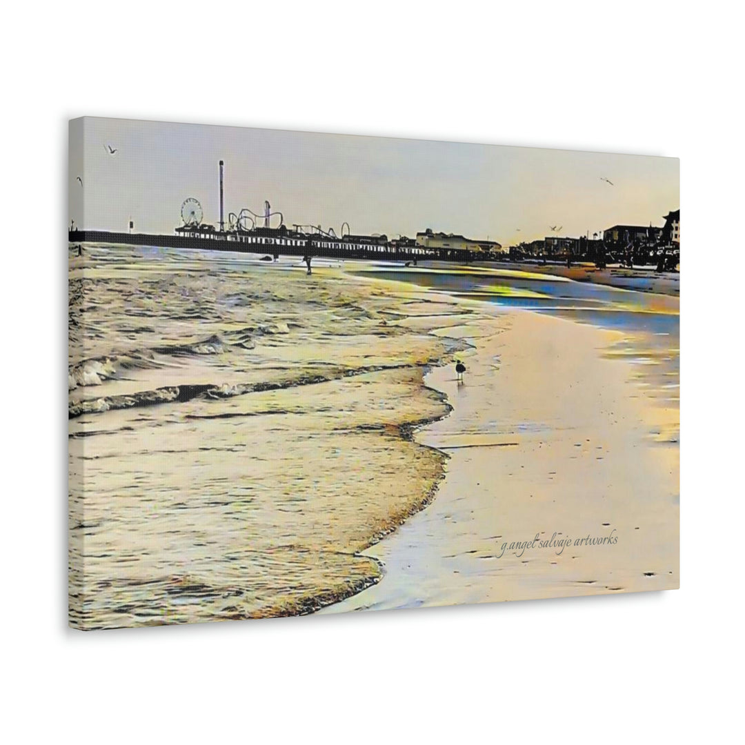 Galveston Strut Landscape Canvas Gallery Wraps