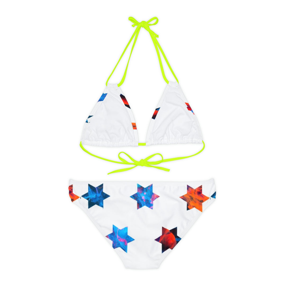 Stars Strapped Bikini Set (AOP)