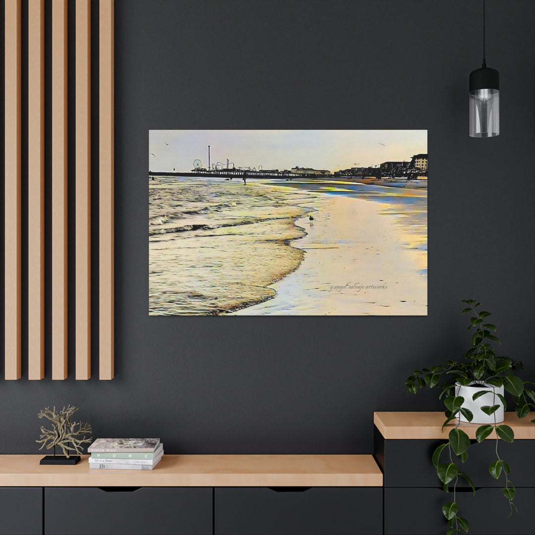 Galveston Strut Landscape Canvas Gallery Wraps
