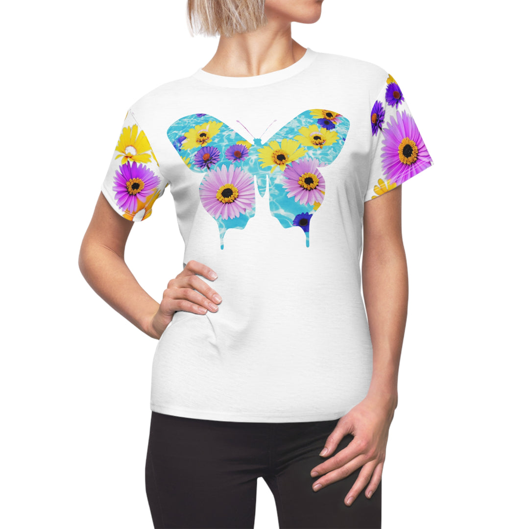 White Maybe we are all Butterflies Women's Cut & Sew Tee (AOP)