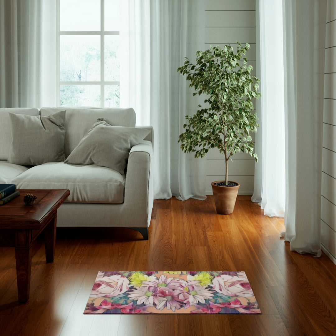 Floral in coral Dornier Rug