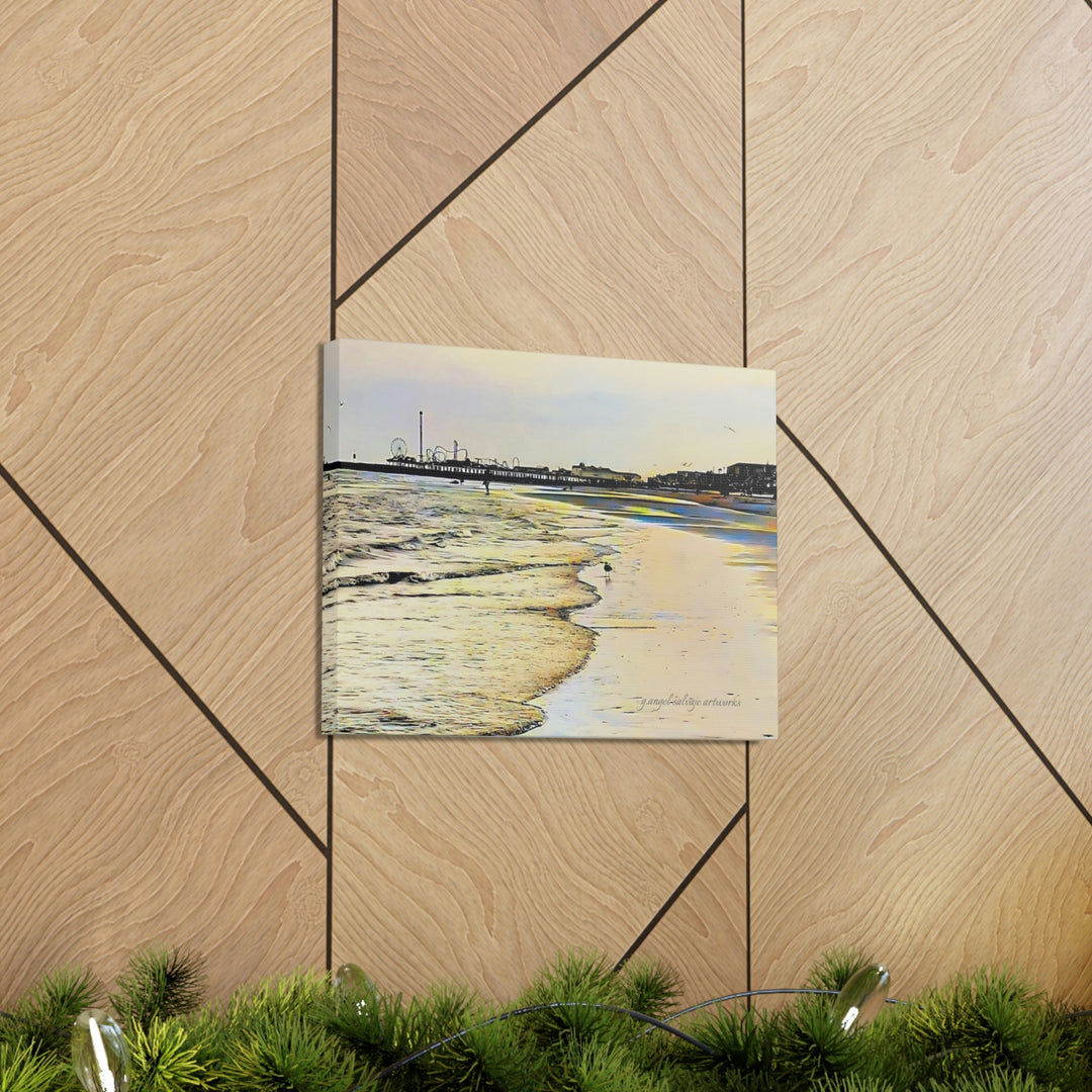 Galveston Strut Landscape Canvas Gallery Wraps
