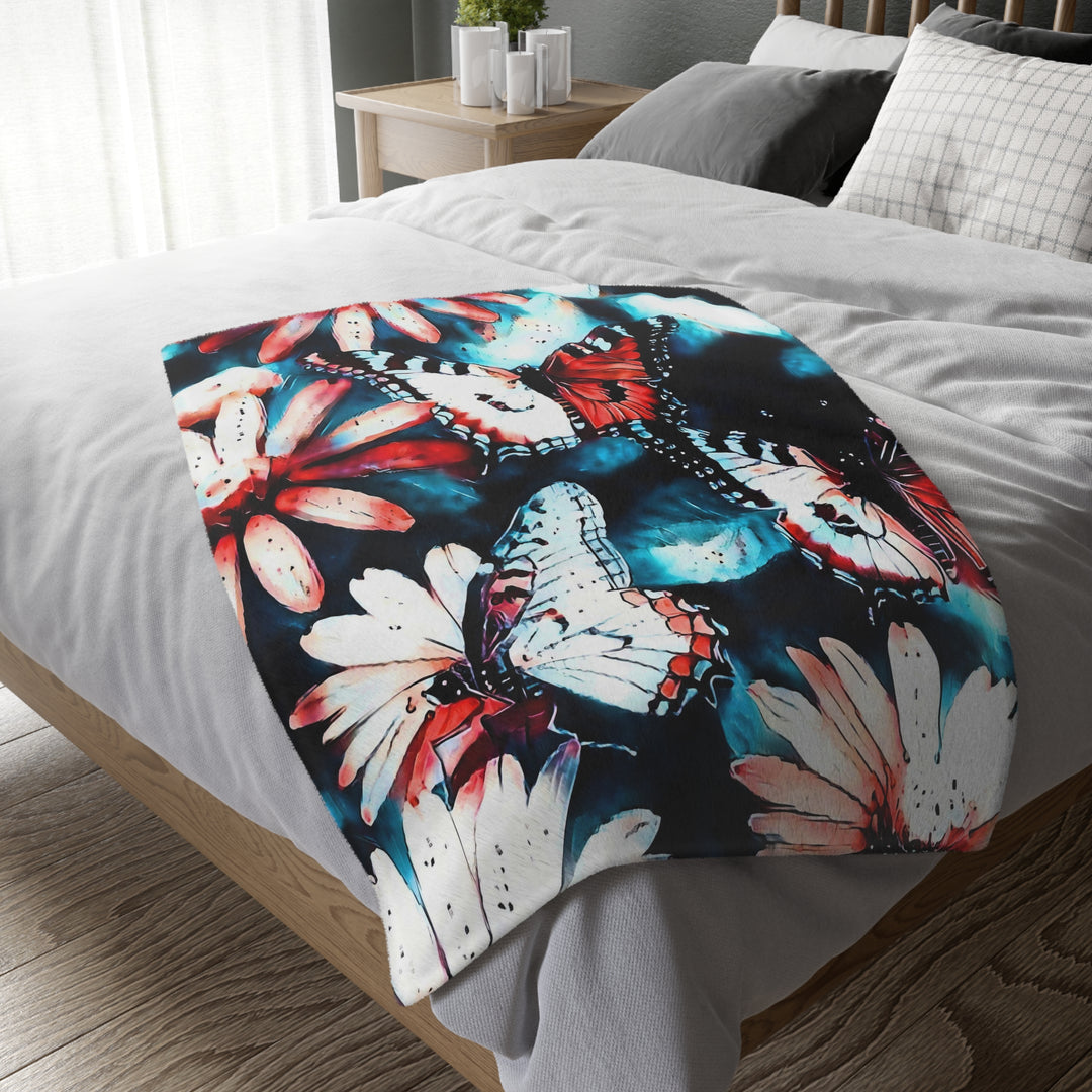 Maybe we are all Butterflies style 2 Velveteen Minky Blanket (Two-sided print)
