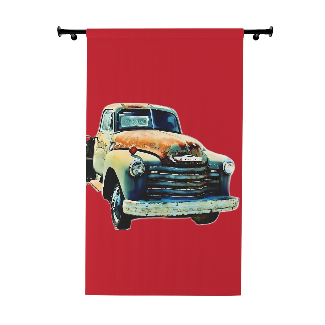 1953 Antique Truck , Red Blackout Window Curtains (1 Piece)