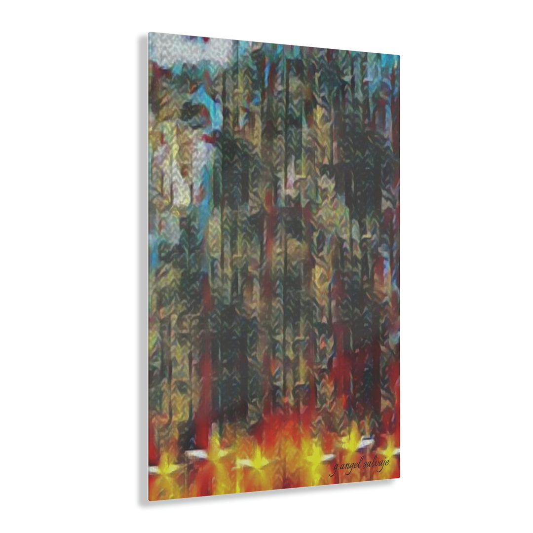 Your Light Pierces the Chaos in the air Acrylic Prints
