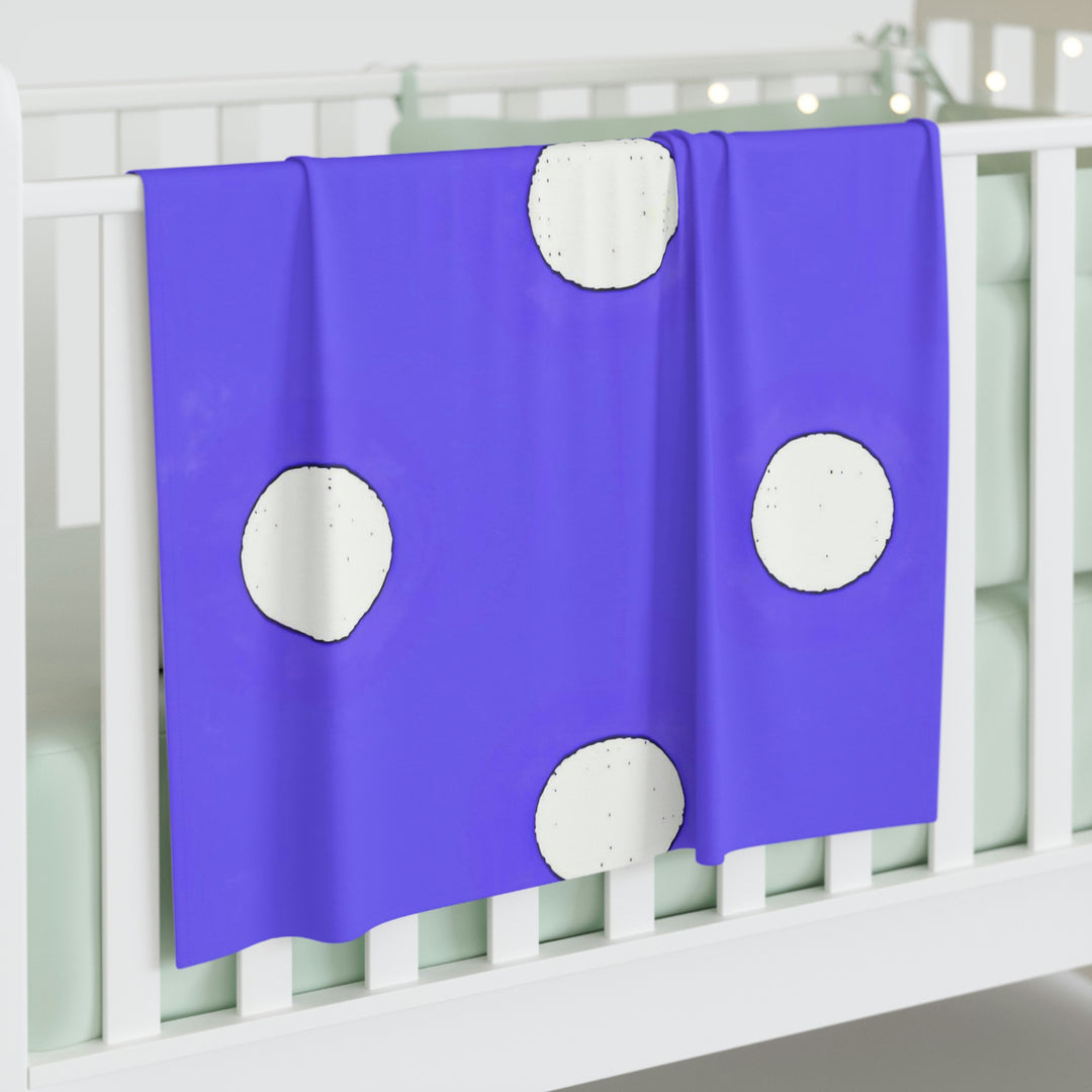 Purple with Poky Dotz Baby Swaddle Blanket