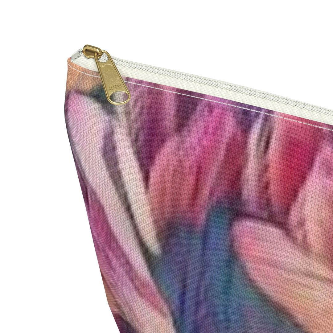 Floral/Coral Background Accessory Pouch w T-bottom