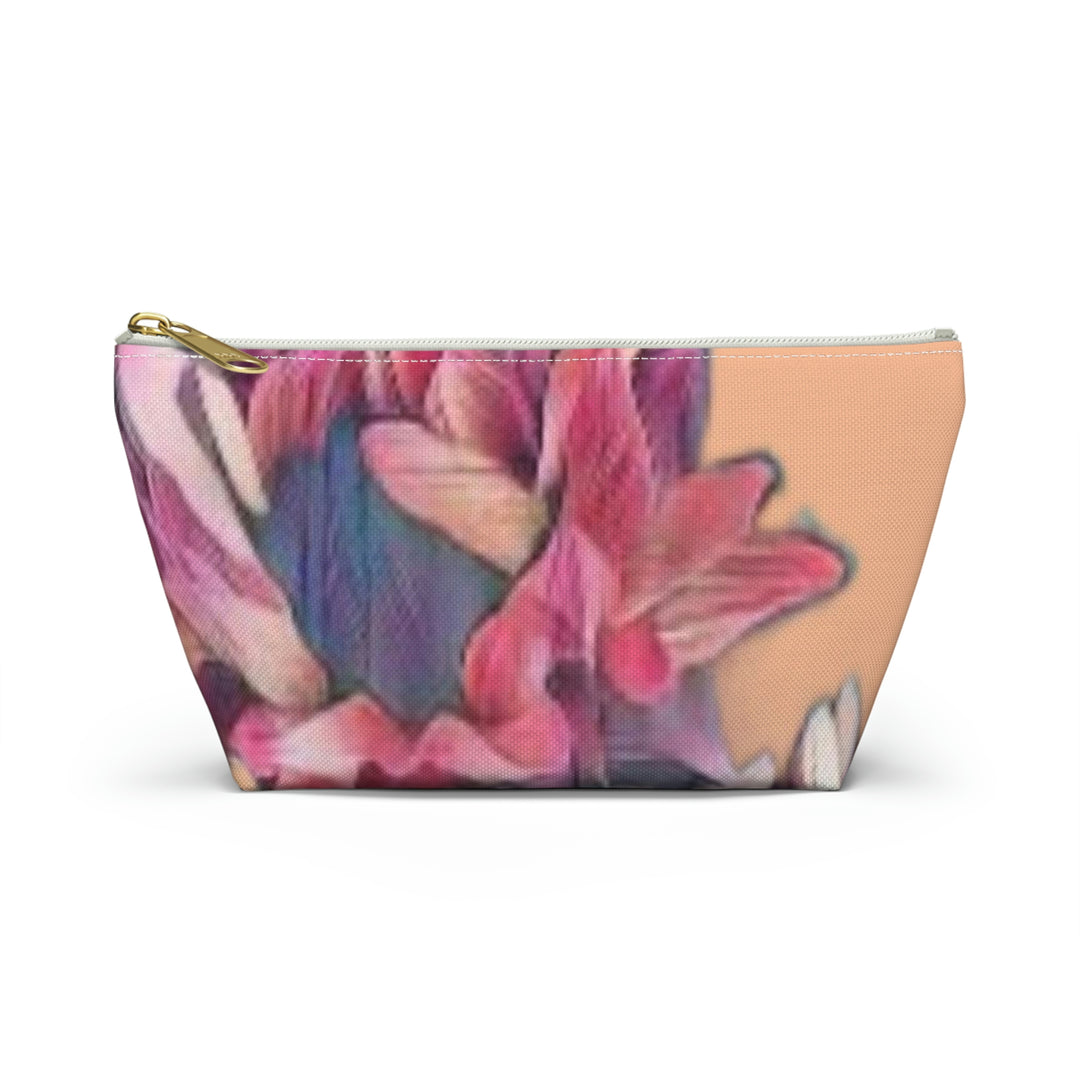 Floral/Coral Background Accessory Pouch w T-bottom