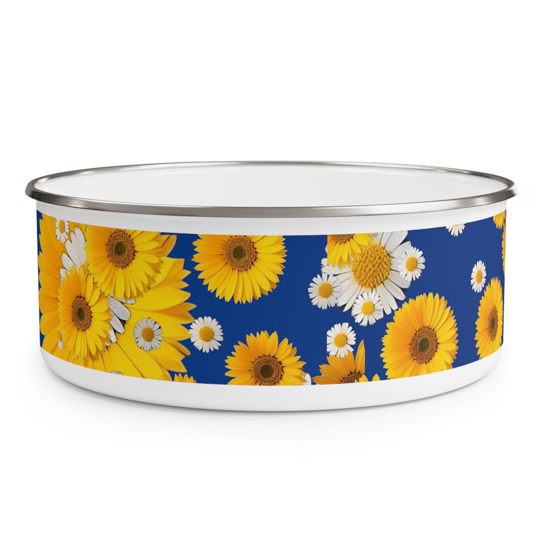 Blue and Yellow Fleury Enamel Bowl