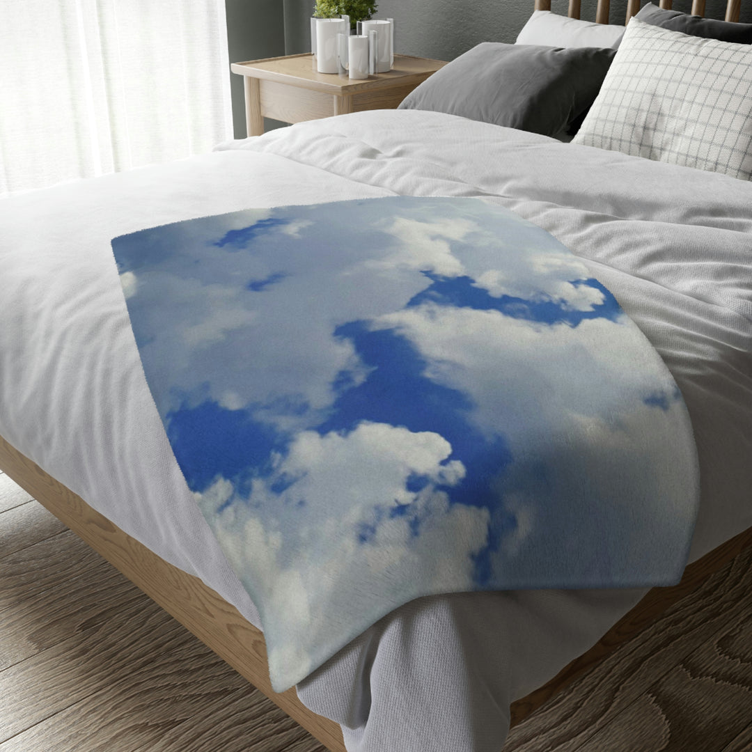 Keep Reaching Velveteen Minky Blanket (Two-sided print)