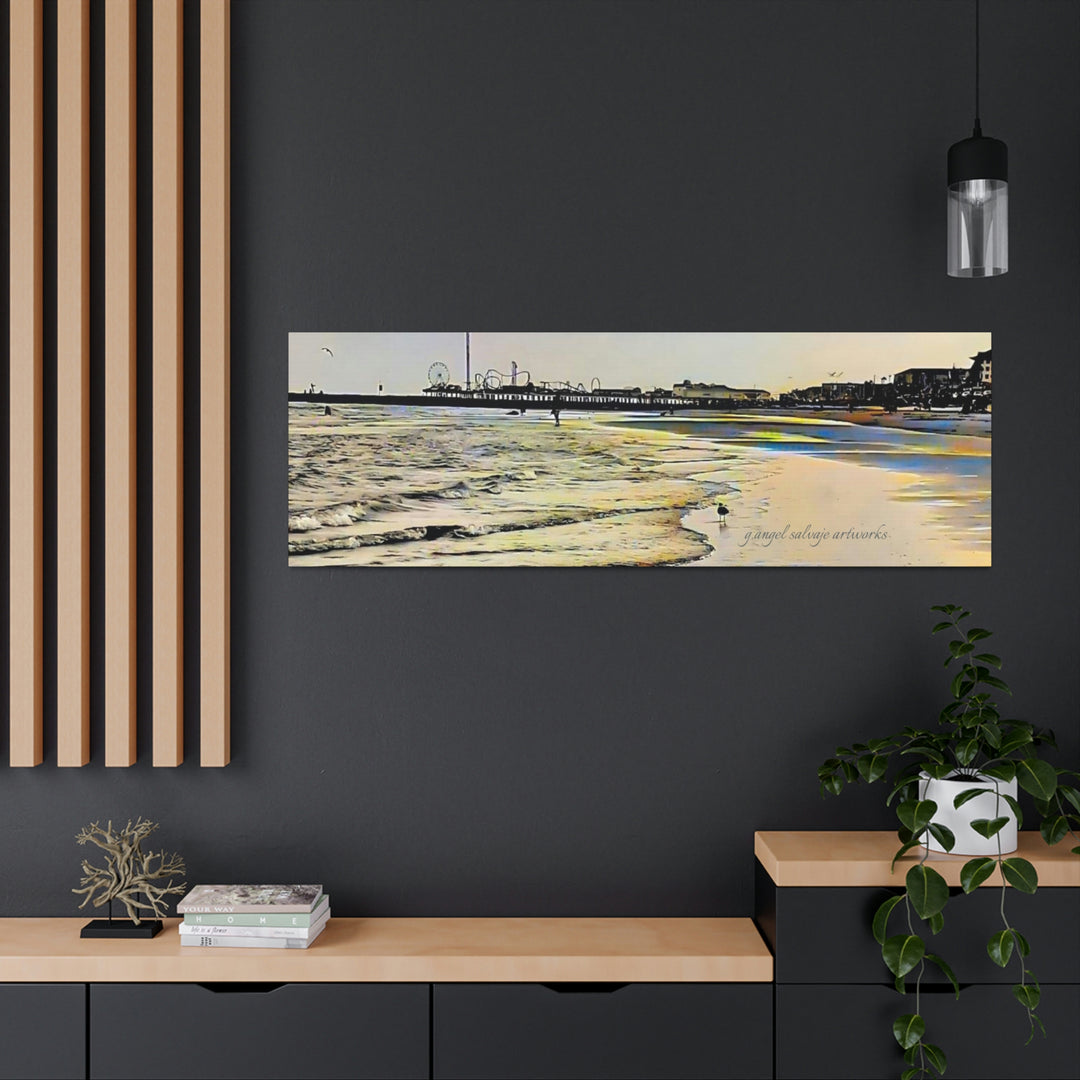 Galveston Strut Landscape Canvas Gallery Wraps