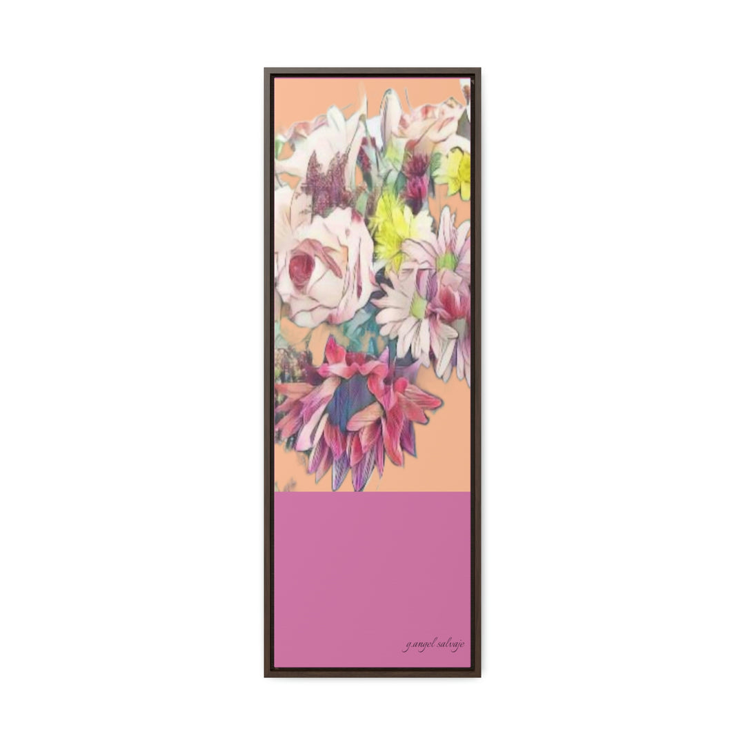 Floral/ coral background Gallery Canvas Wraps, Vertical Frame