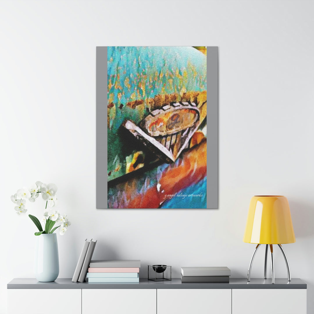 g's '63 V6 emblem on Canvas Gallery Wraps