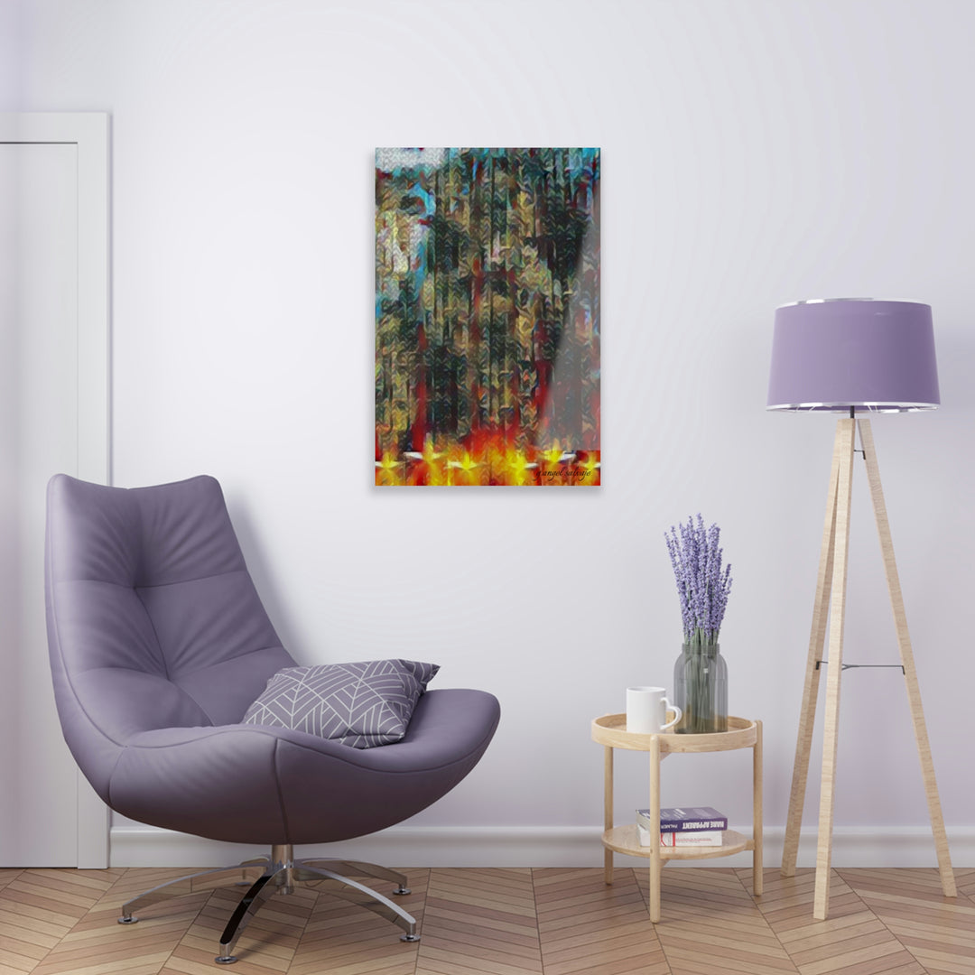 Your Light Pierces the Chaos in the air Acrylic Prints