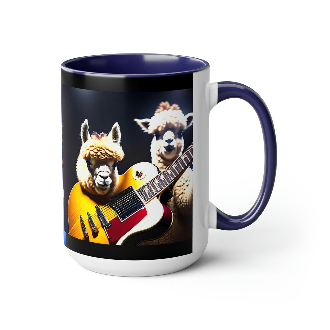 Alpaca'n Two-Tone Coffee Mugs, 15oz