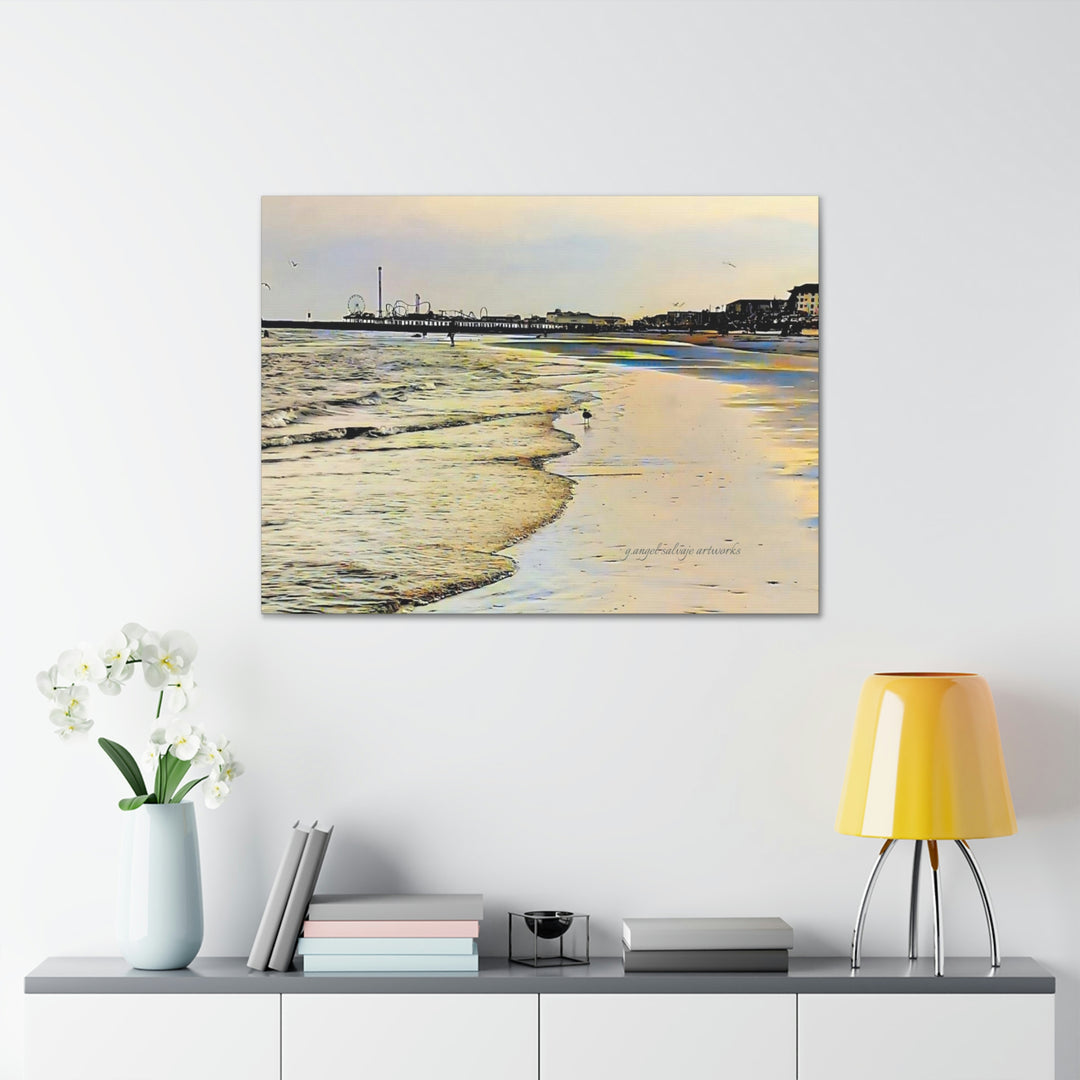 Galveston Strut Landscape Canvas Gallery Wraps