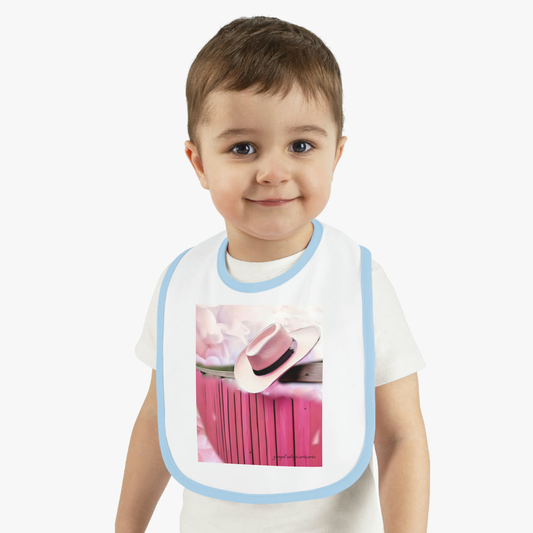 Marielle Inspired Baby Contrast Trim Jersey Bib