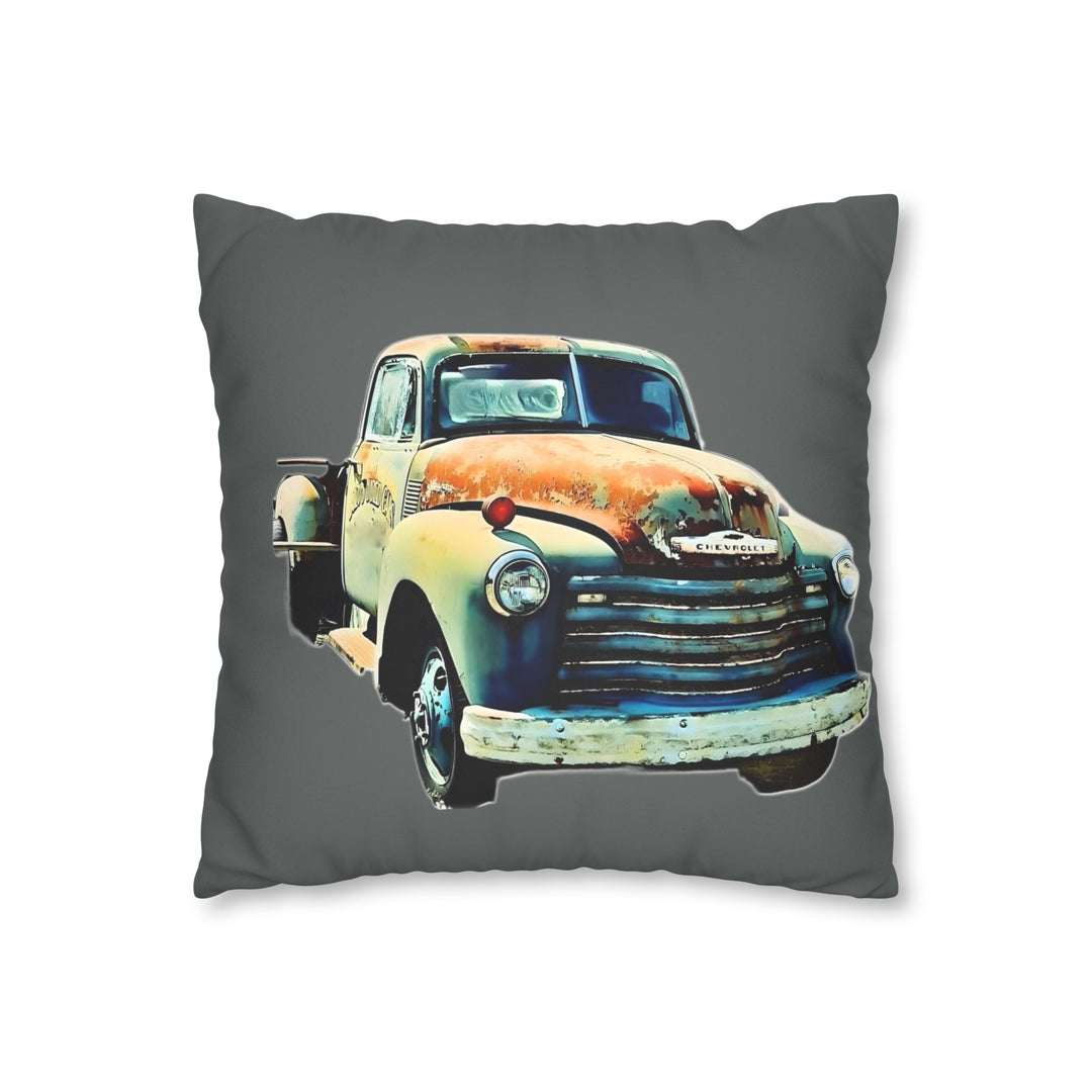 1953 Antique Truck , Grey Faux Suede Square Pillow Case