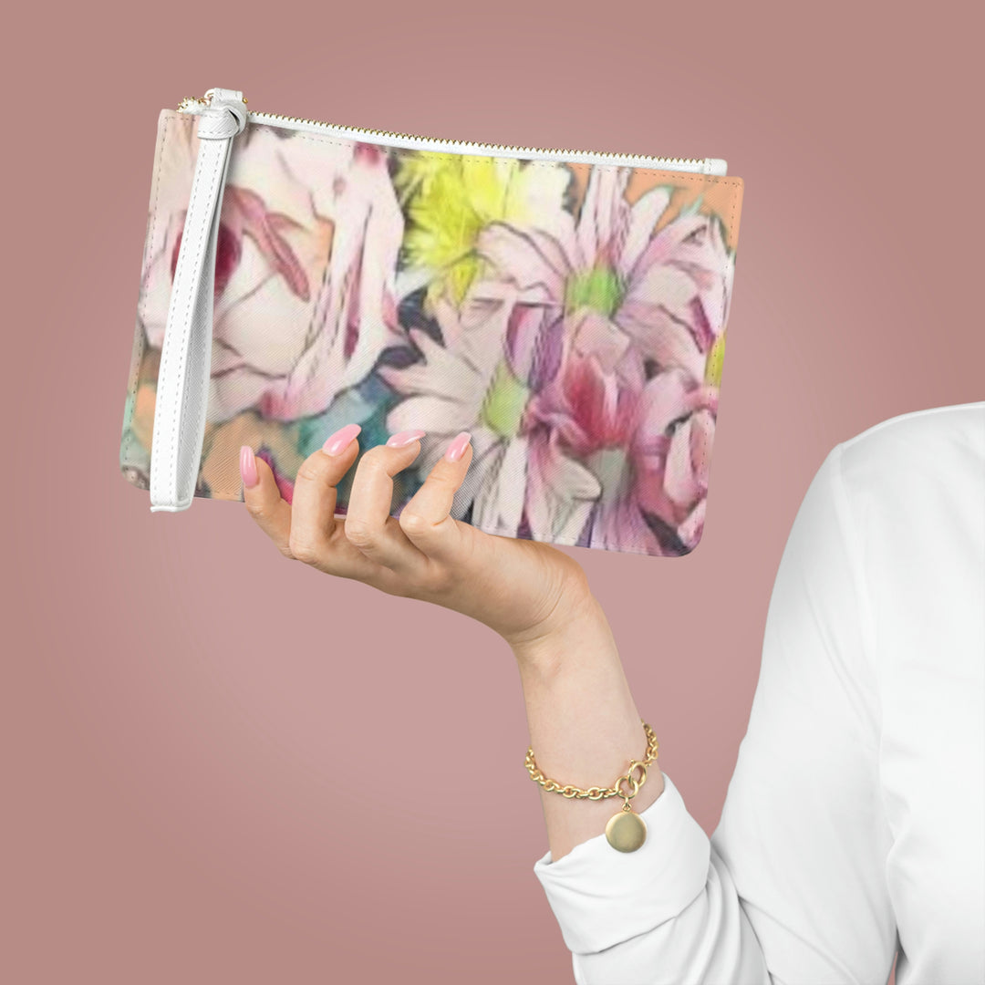 Floral /coral Clutch Bag