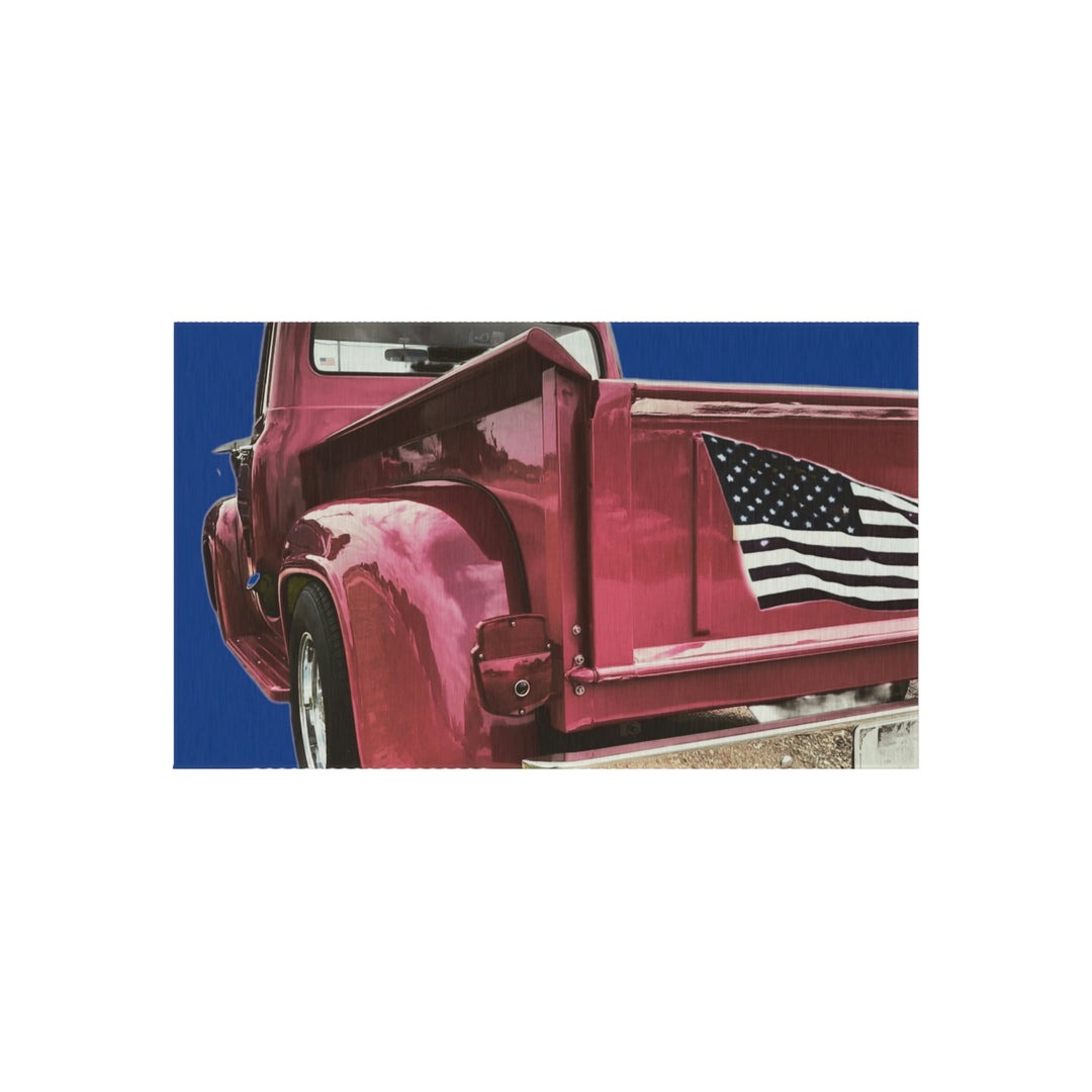 Big Bottomed 1956 Ford Truck Outdoor Rug