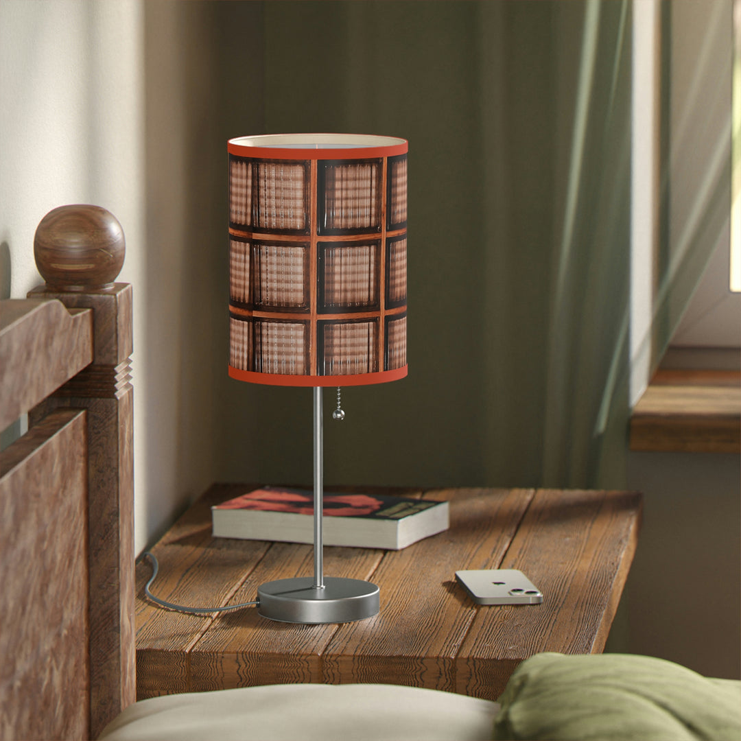Wood and Glass design Lamp on a Stand, US|CA plug