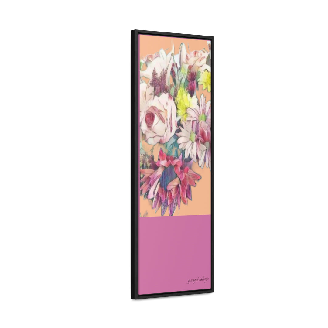 Floral/ coral background Gallery Canvas Wraps, Vertical Frame
