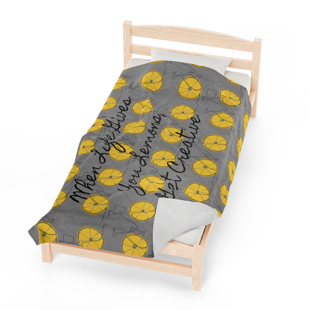 Life gives you lemons Velveteen Plush Blanket