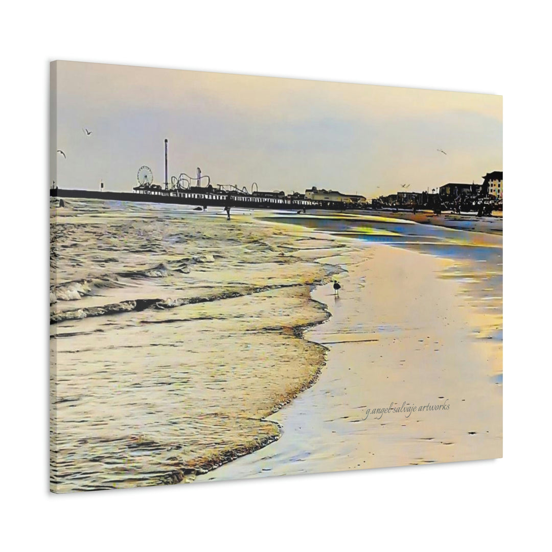 Galveston Strut Landscape Canvas Gallery Wraps