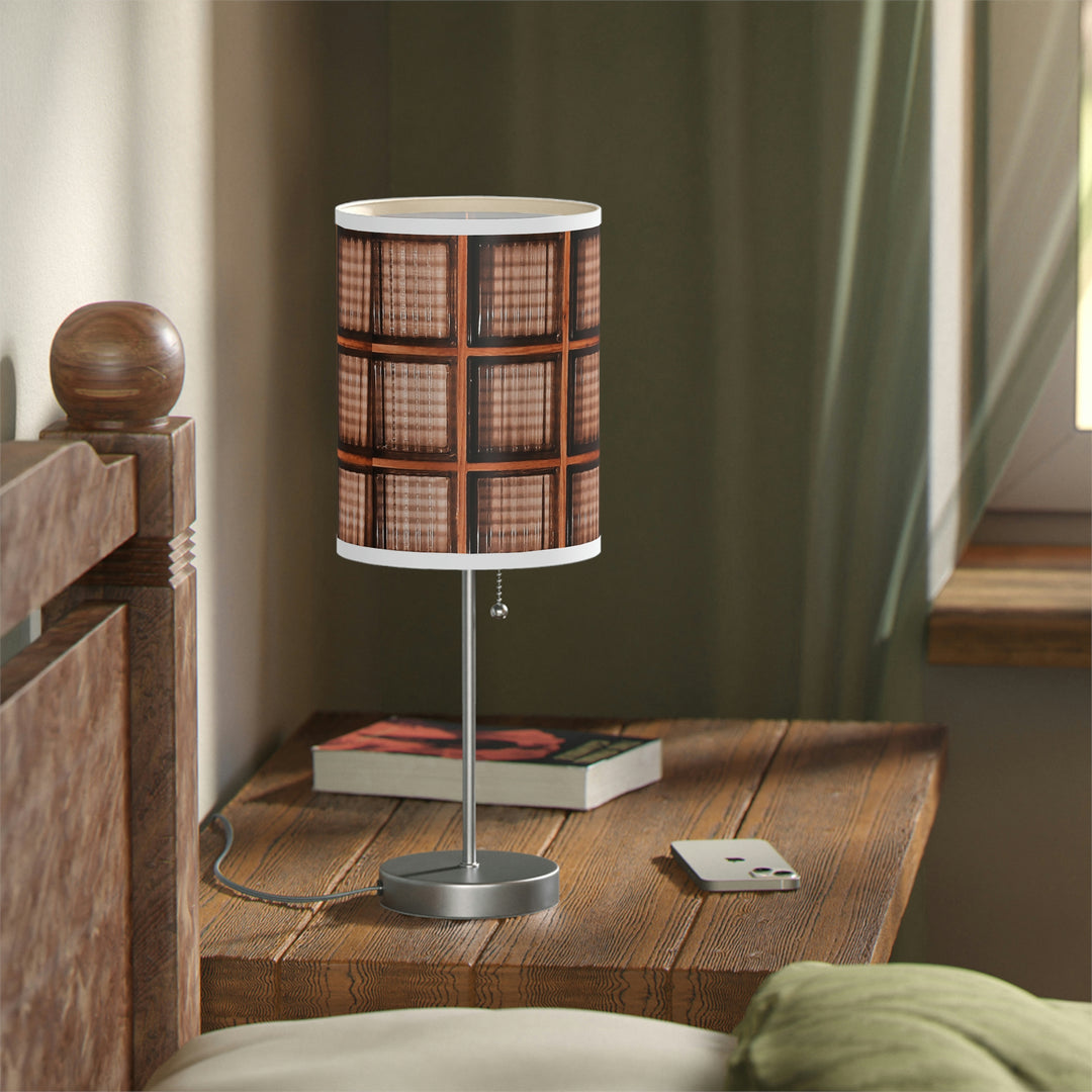 Wood and Glass design Lamp on a Stand, US|CA plug