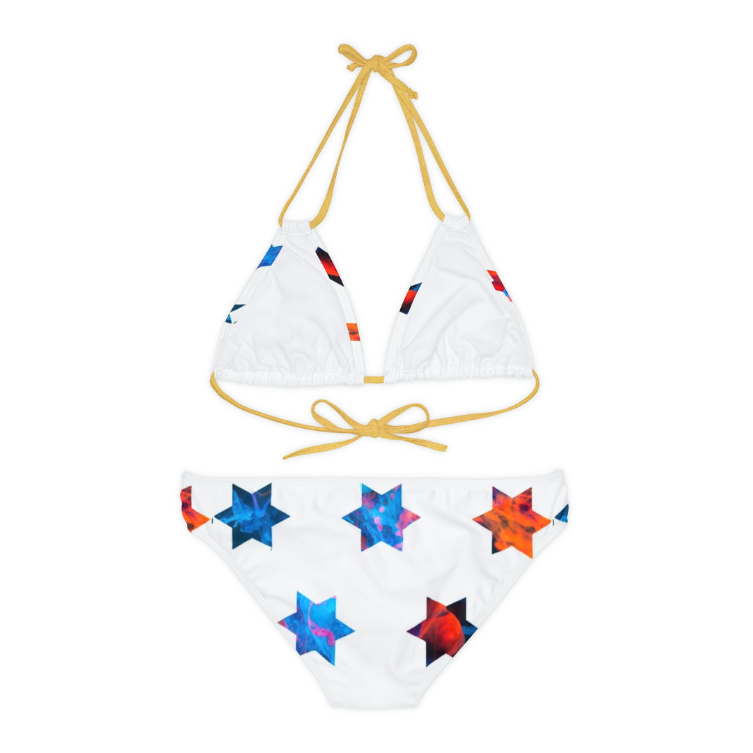 Stars Strapped Bikini Set (AOP)