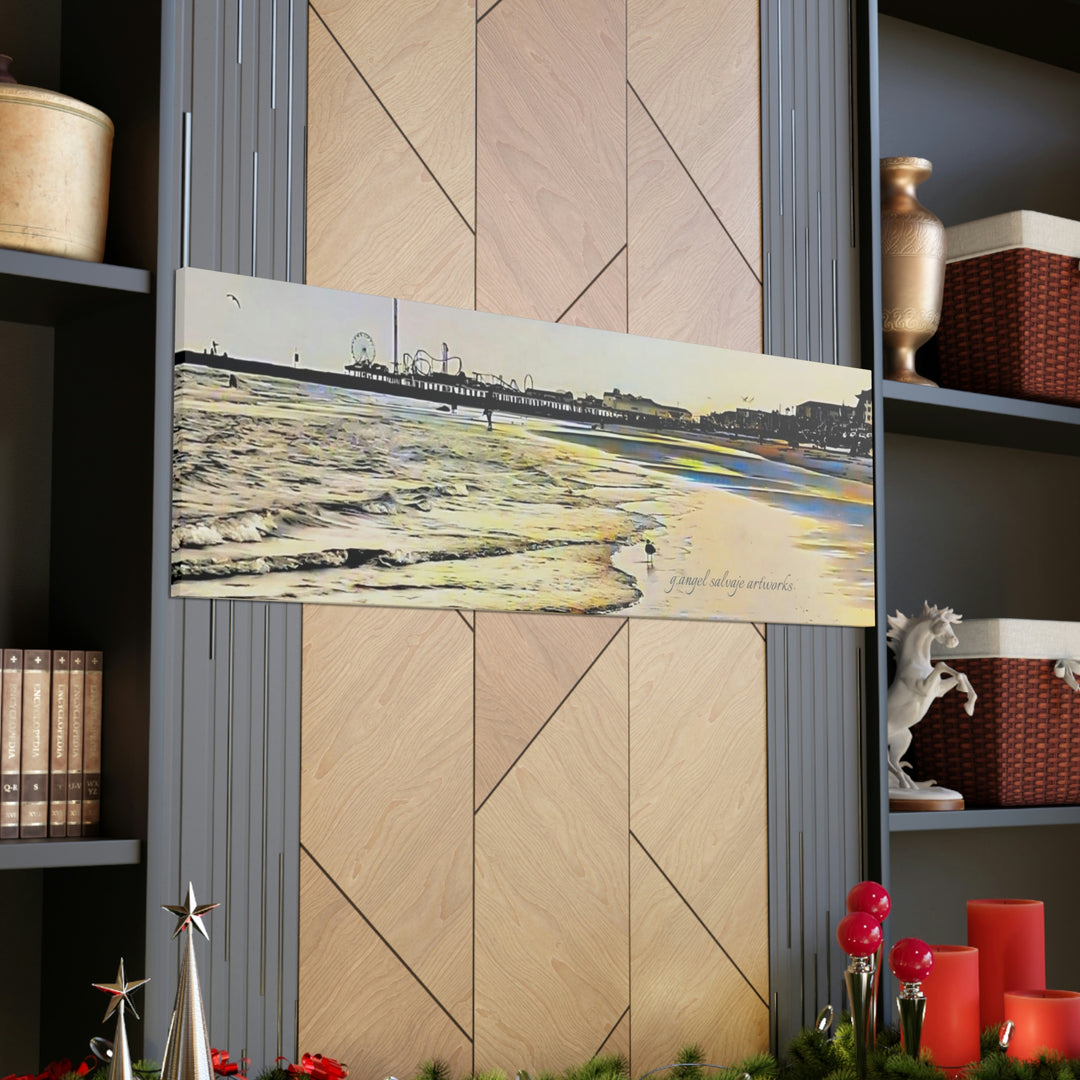 Galveston Strut Landscape Canvas Gallery Wraps