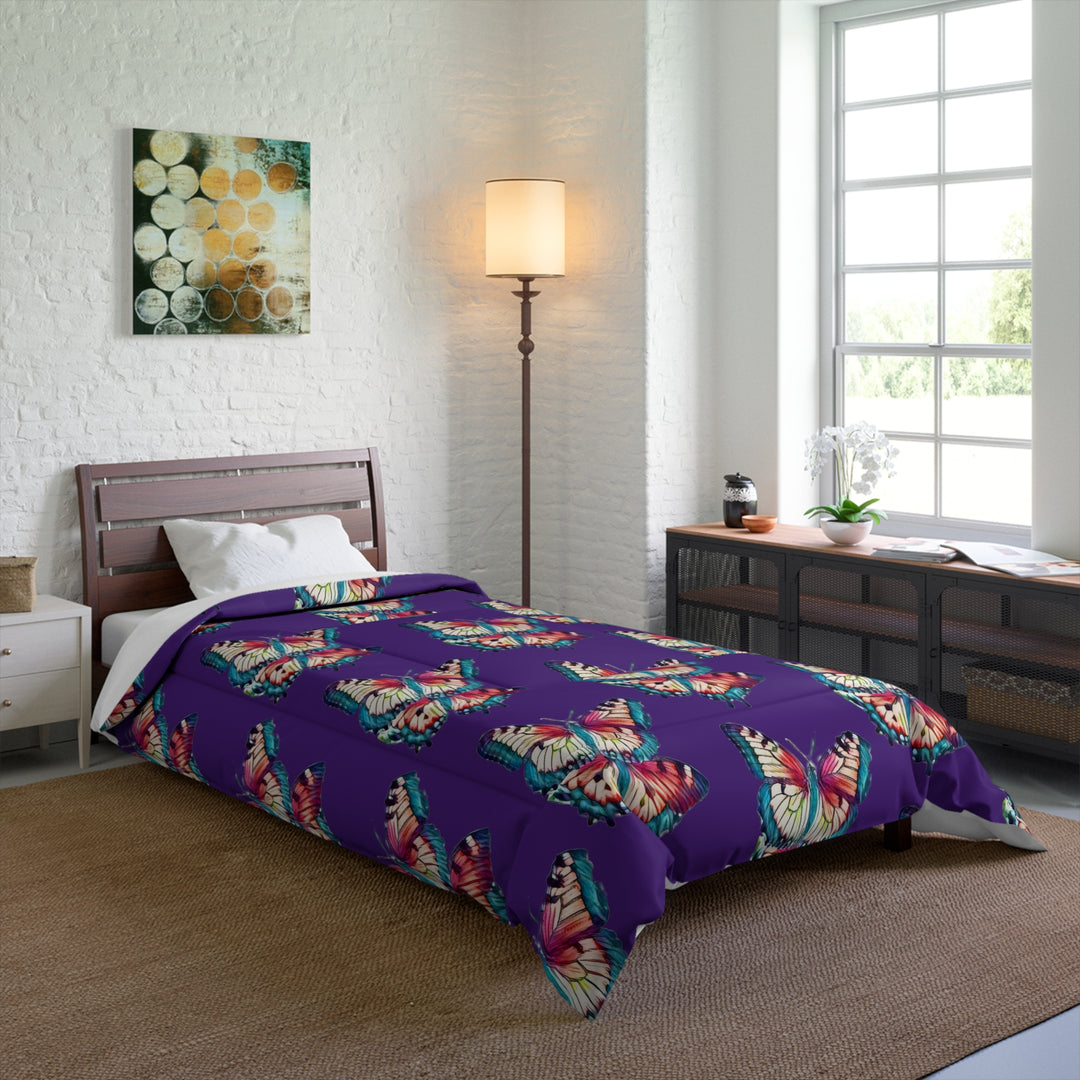 Purple Maybe we are all like Butterflies Comforter style 1
