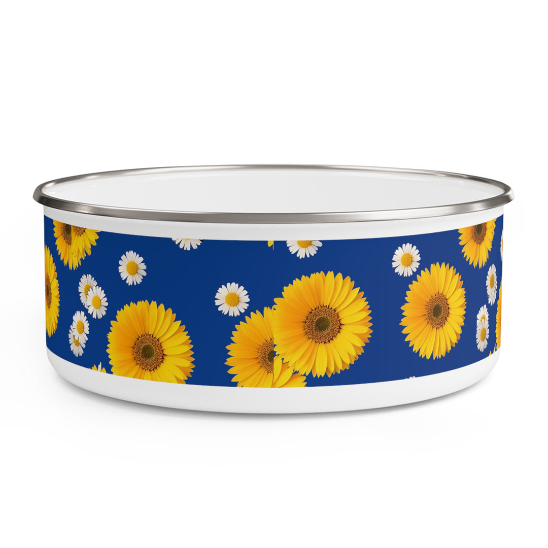 Blue and Yellow Fleury Enamel Bowl