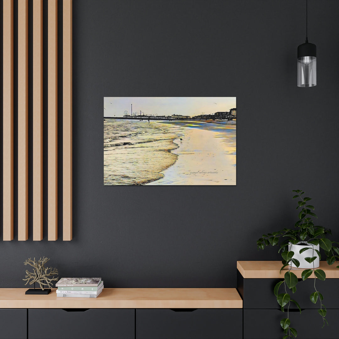Galveston Strut Landscape Canvas Gallery Wraps