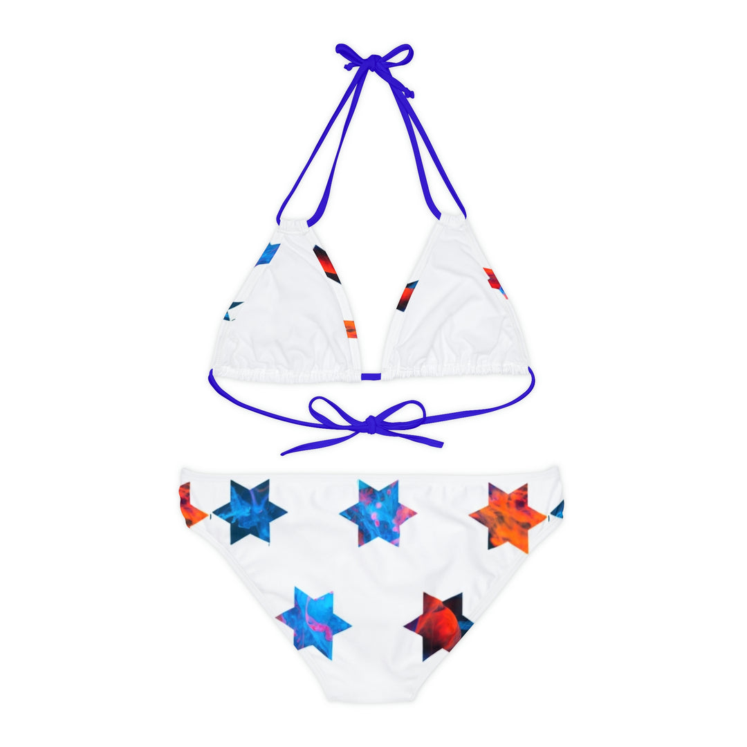 Stars Strapped Bikini Set (AOP)