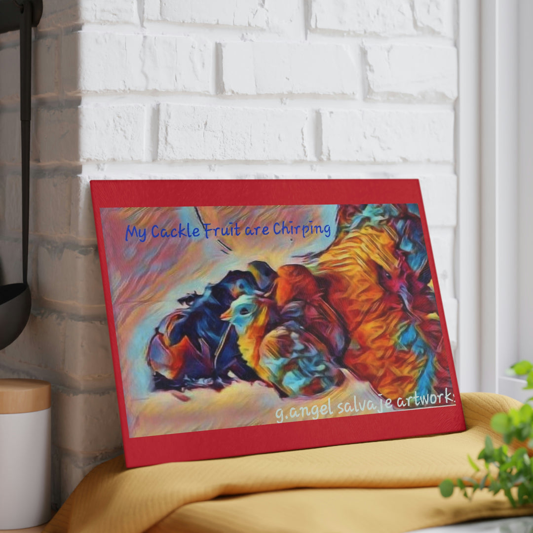 Cackle Fruit on the Hoof Glass Cutting Board