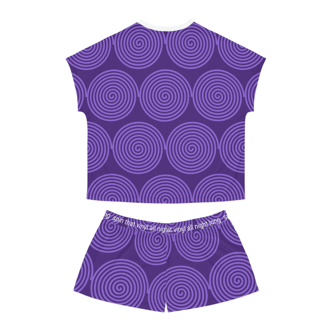 Spin that vinyl all night Women's Short Pajama Set (AOP)