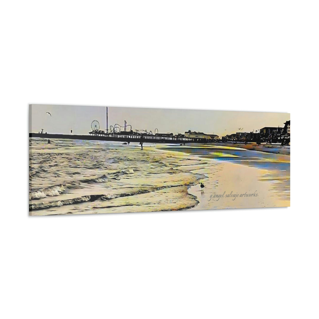 Galveston Strut Landscape Canvas Gallery Wraps