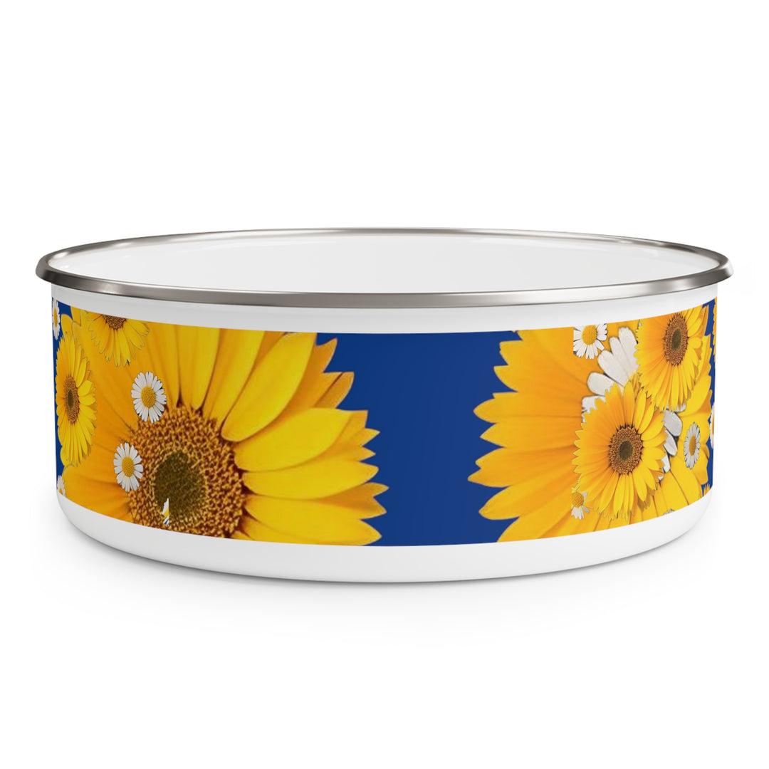 Blue and Yellow Fleury Enamel Bowl