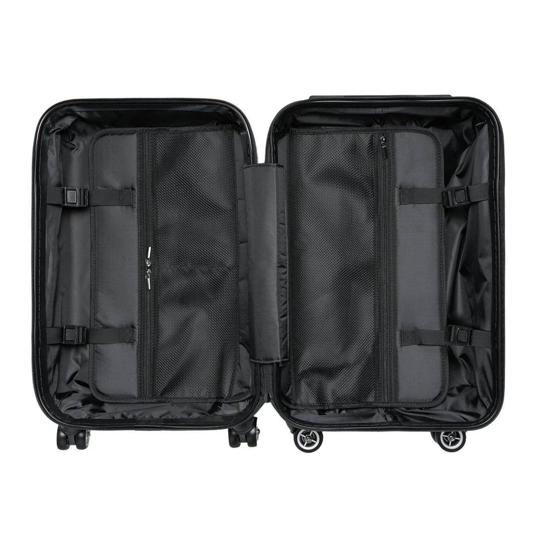 Floral w/ coral background Suitcase