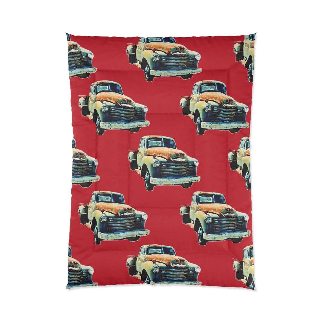 1953 Antique Truck  Red Comforter style 2