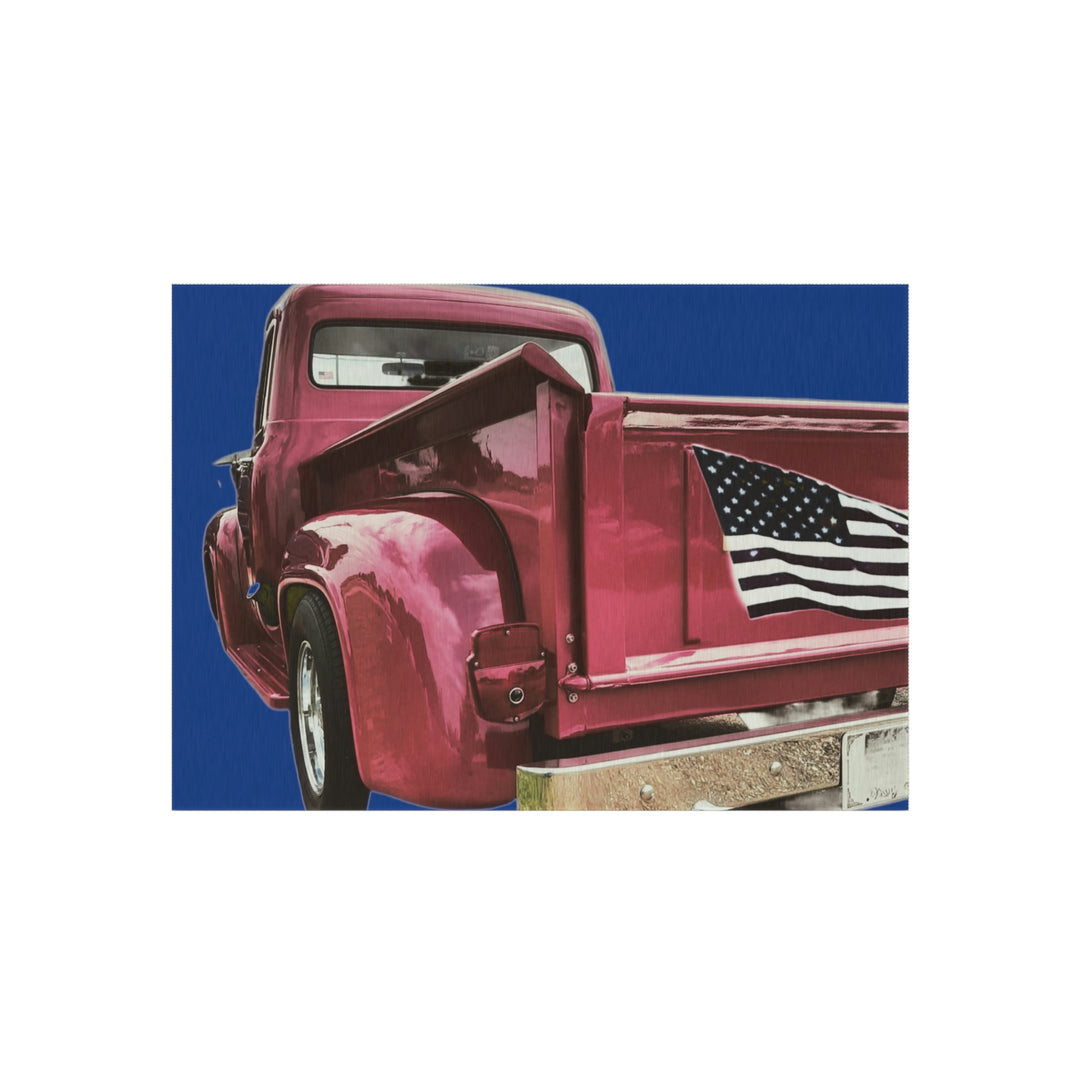 Big Bottomed 1956 Ford Truck Outdoor Rug