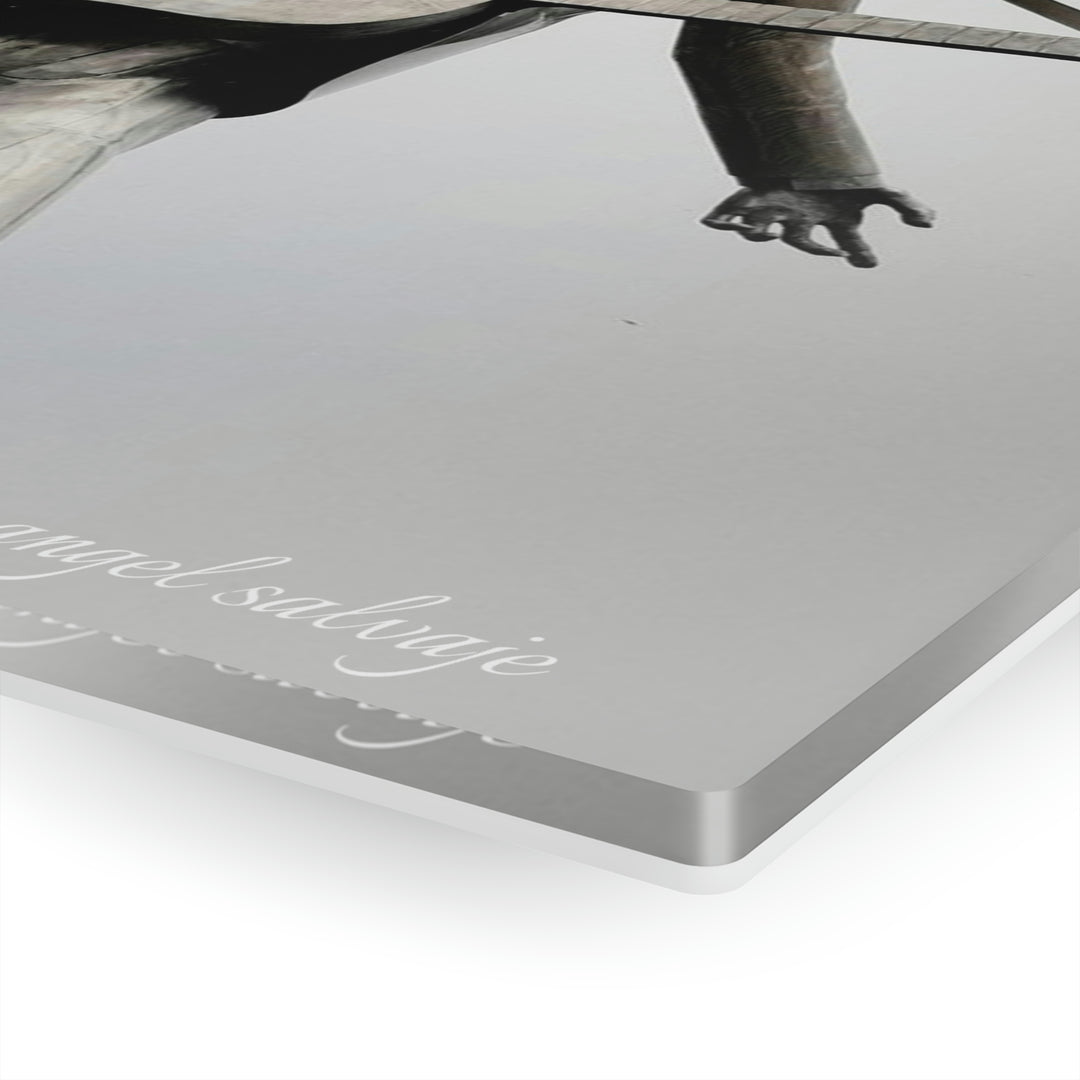 Singing River Sculpture in Black & WhiteAcrylic Prints