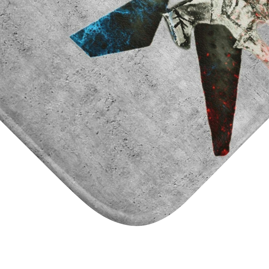 Weeping Cowgirl on Grey Bath Mat