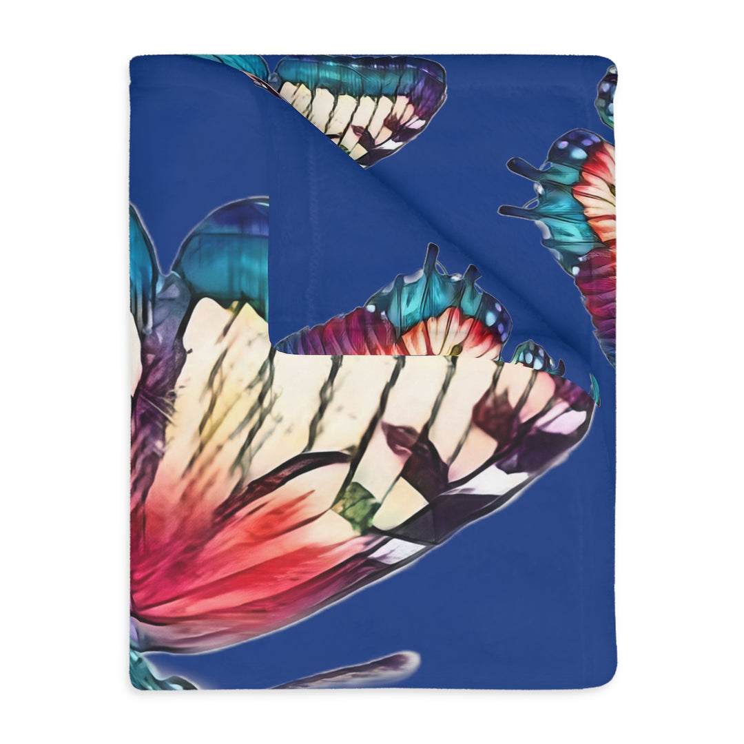 Maybe we are all like Butterflies Velveteen Minky Blanket (Two-sided print)stylr 1