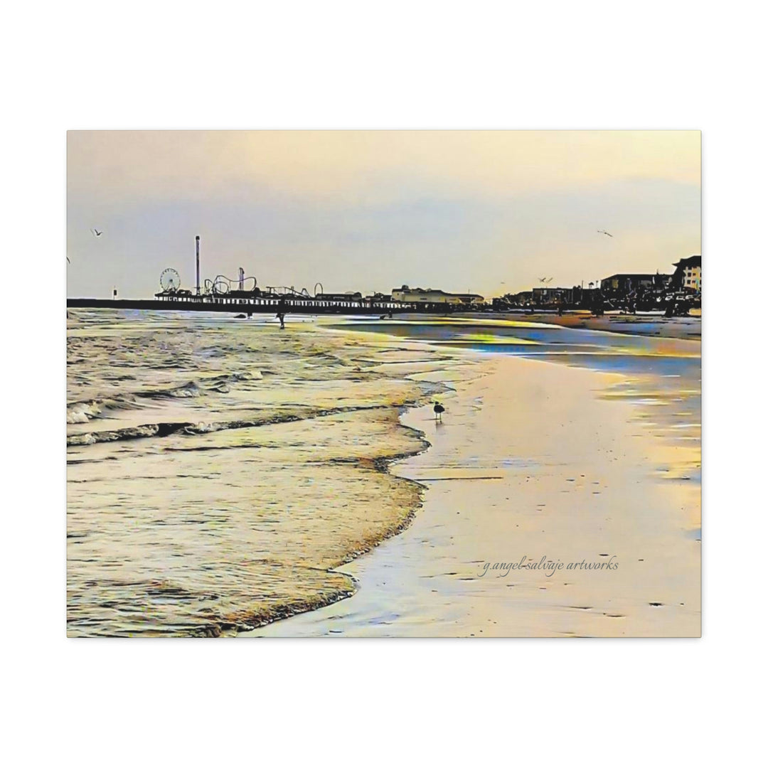 Galveston Strut Landscape Canvas Gallery Wraps